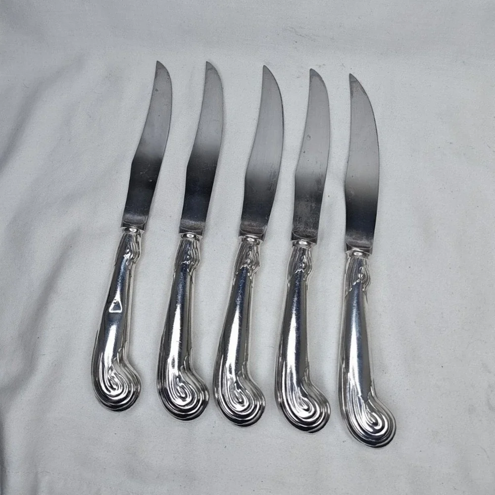 Knives Set Of 5 William Adams Olde English Pistol Grip Handle Sheffield England
